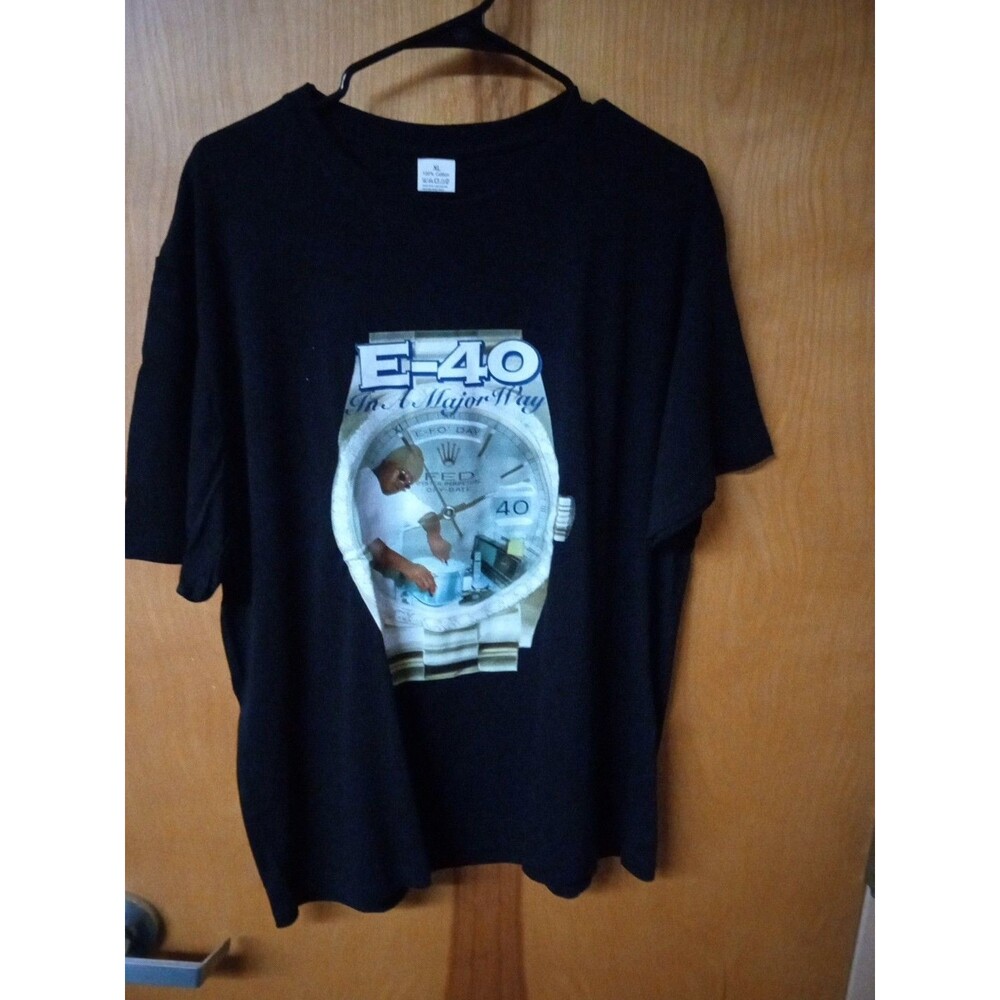 Vintage hiphop E-40 Black T-Shirt Size XL